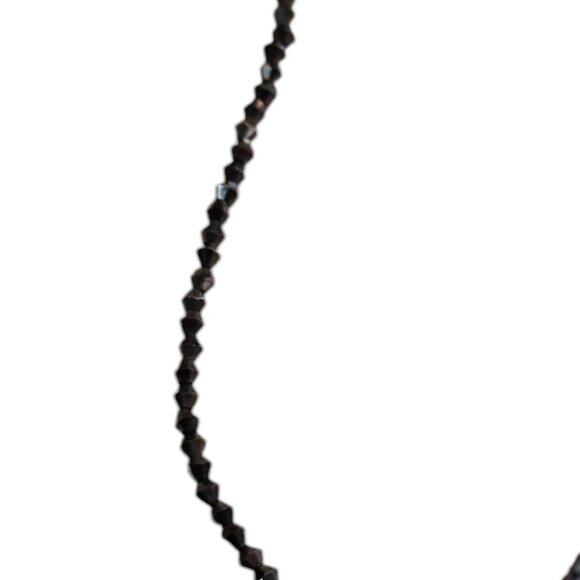 Black Satin Halter Mini Slip Dress with Beaded Strap sz M - Picture 6 of 7